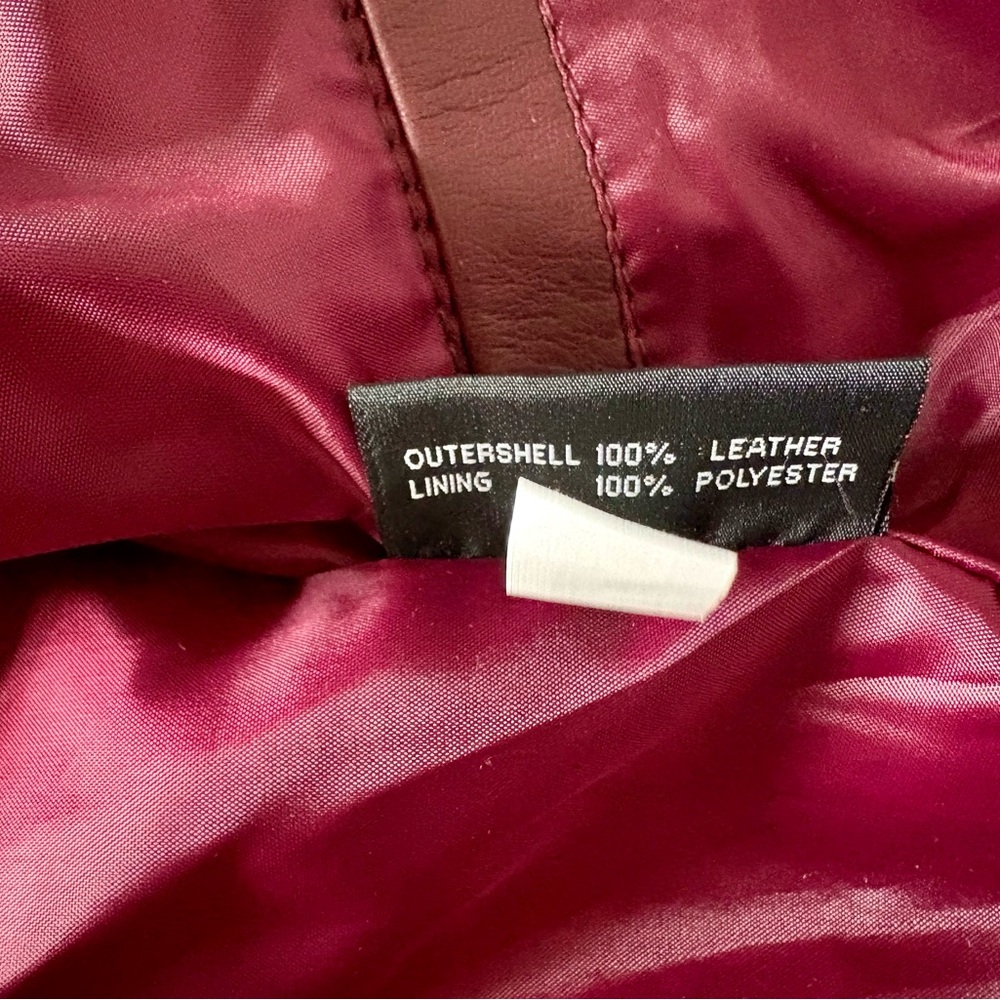 NWOT Women's Whet Blu Oxblood Real Leather Jacket Large - Picture 7 of 9